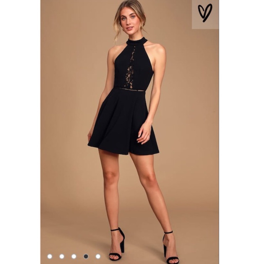 Lulus Lace Backless Skater Dress